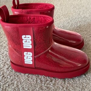 UGG Kids Glossy Red Boots